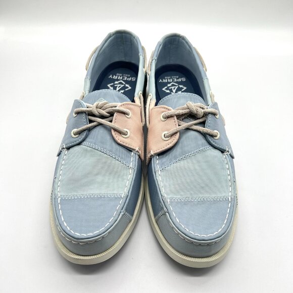 Sperry Womens Size 12 Blue And Pink Pastel Boat Shoes - Picture 2 of 12